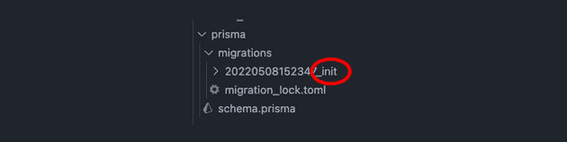 Prisma migration name